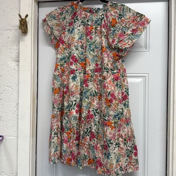 Lavender Brown Multicolor Floral Dress - Size Medium - Like New Summer Dress - Picture 4 of 4